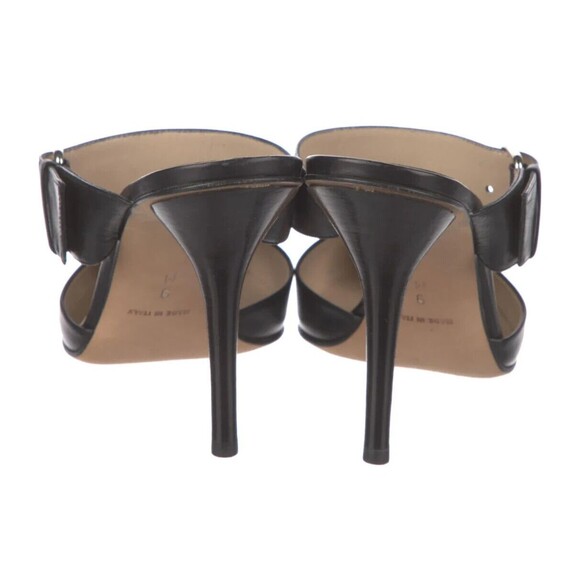 DESIGNER MICHAEL KORS COLLECTION BLACK LEATHER POINTED TOE HIGH HEEL 8.5 M - Picture 4 of 13